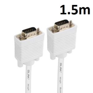 Vga Cable Male To Male OD 8MM 1.5M White