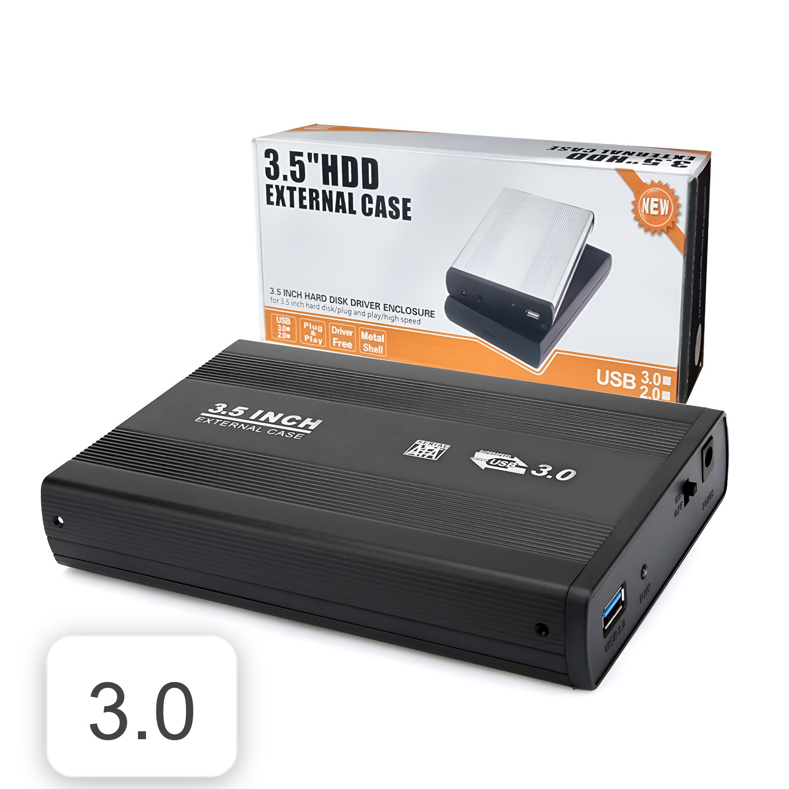 Hdd Case 3.5 Inch Sata Hard Disk Metal Body 3.0 For Desktop Hard Drive