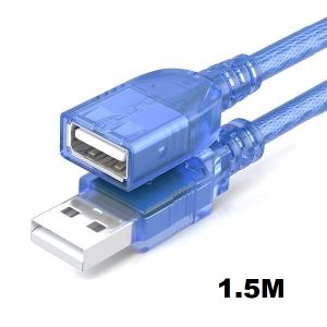 Usb Extension Male To Female 2.0 Crystal Blue (imported Cable) 1.5m