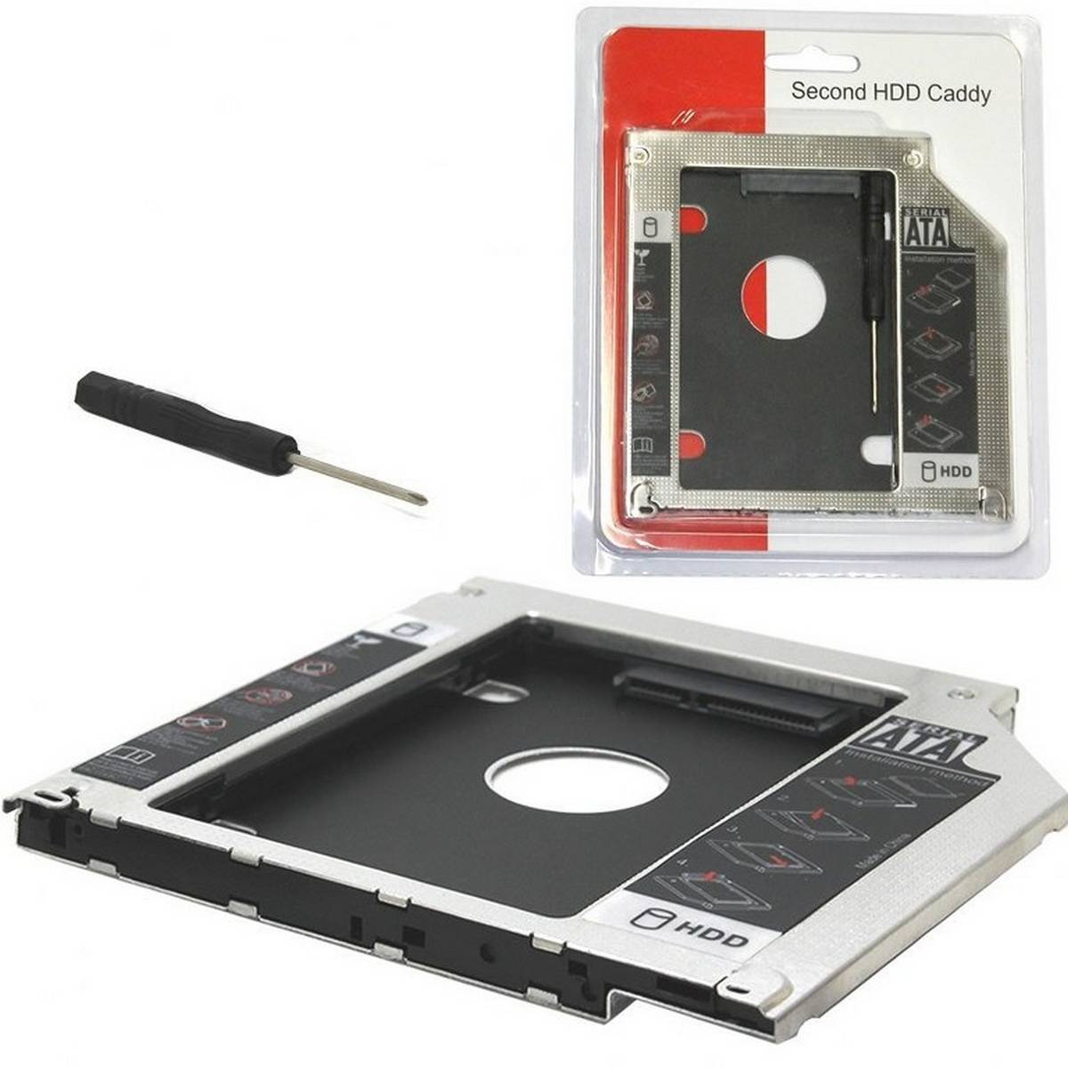 Universal Sata 3.0 2nd Hdd Caddy 9.5mm For Laptop