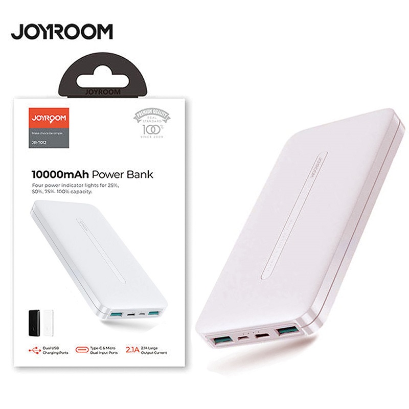 Joyroom Jr-T012 Power Bank 10000mah Finished Machine Music Hall Top Star Mobile White