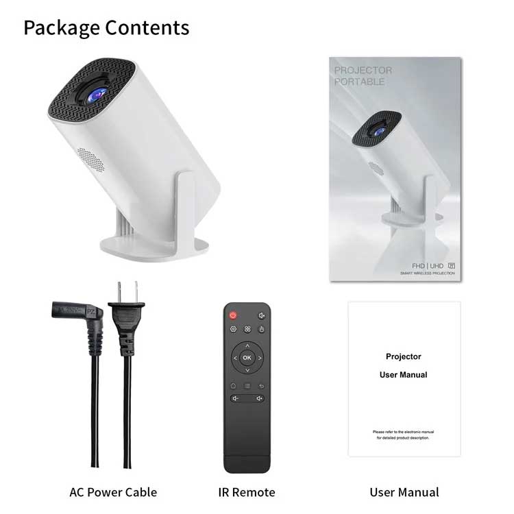 P30 1080p (150 Ansi) Mini 4k Android 11.0 Dual Wifi And Bluetooth 1gb+8gb Portable Projector For Home - Image 2