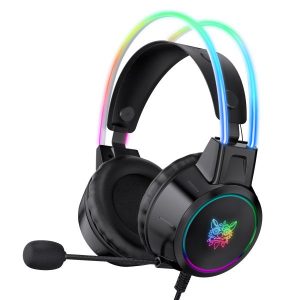 Onikuma-X15 Pro Rgb Head Beam With Mic, 3.5mm Wired Earphones, Durable Stereo Surround, Rgb Gaming Headset