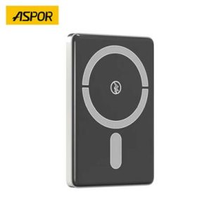Aspor A382 Wireless Magnetic Portable Mini 10000mah, 37wh Wireless Power Bank