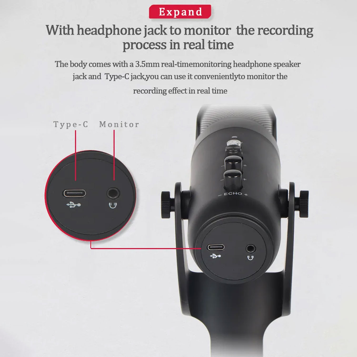 Jmary Mc-pw9 Rgb Professional Usb Microphone For Podcasting With Noise Reduction - Image 3