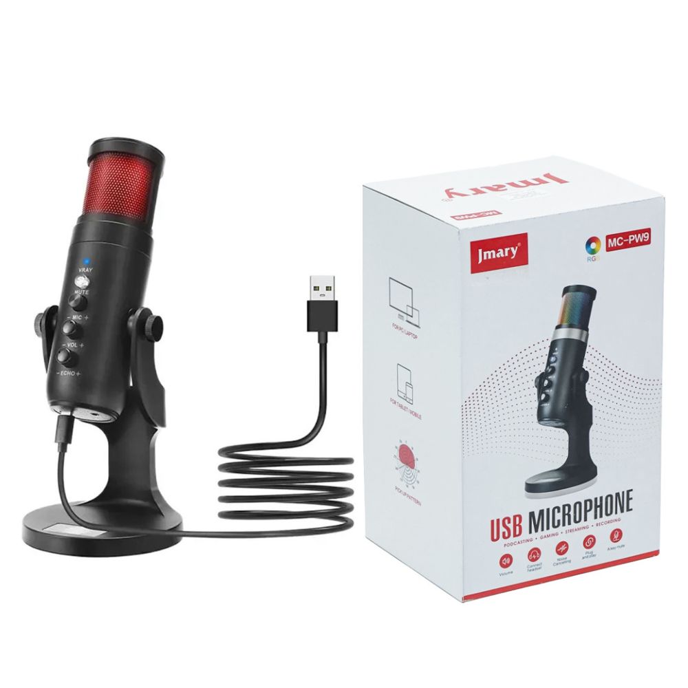 Jmary Mc-pw9 Rgb Professional Usb Microphone For Podcasting With Noise Reduction - Image 2