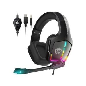Soulbytes S12 Ps4 Ps5 Pc Xbox One Switch With Microphone Dynamic Rgb Led Effect 3.5mm Wired Stereo Bass Over Ear Mic Gaming Headphones