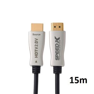 Speed-x 15m Fiber Hdmi Cable 2.0/2.1 Aoc(active Optical Cable) 30awg Copper Support 4k 8k Uhd (full Length)