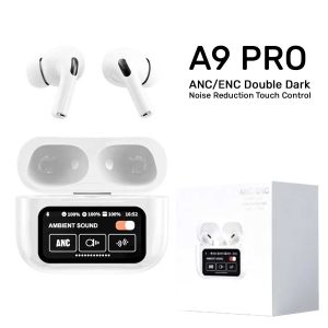 White New A9 Pro Apple Airpods Anc/enc Zhongkelqnxun Noise Reduction Touch Control Bluetooth 5.4 Wireless Earbuds