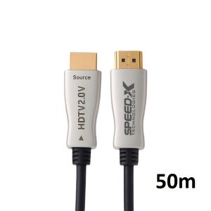 Speed-x 50m Fiber Hdmi Cable 2.0/2.1 Aoc(active Optical Cable) 30awg Copper Support 4k 8k Uhd (full Length)