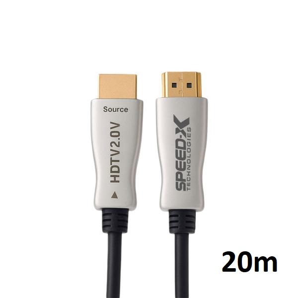 Speed-x 20m Fiber Hdmi Cable 2.0/2.1 Aoc(active Optical Cable) 30awg Copper Support 4k 8k Uhd (full Length)