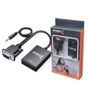 Speedx (sp-vh108) Vga To Hdmi 1080p Adapter With 3.5mm Audio Output Jack