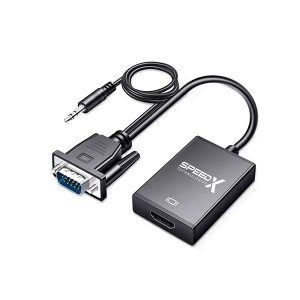 Speedx (sp-vh108) Vga To Hdmi 1080p Adapter With 3.5mm Audio Output Jack
