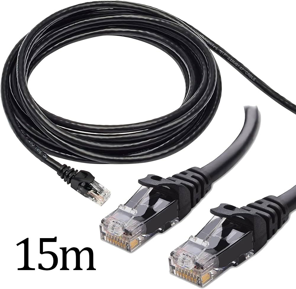 Lan Cable Cat 6 Utp 15m Black