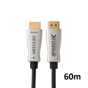 Speed-x 60m Fiber Hdmi Cable 2.0/2.1 Aoc(active Optical Cable) 30awg Copper Support 4k 8k Uhd (full Length)