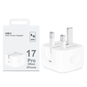 Iphone 17 Pro Max 35w (original Watt) Uk Pin Usb-c Power Adapter