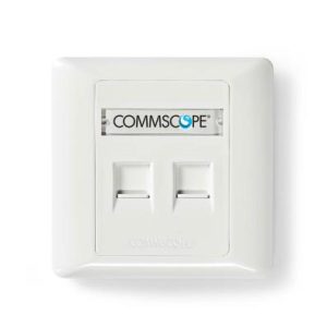 Commscope 2 Port Cat6 Face Plate Netwotking Socket