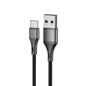 Aspor Ac-18 Usb To Type-c 3a Super Fast Charging Nylon Braided Cable 1m