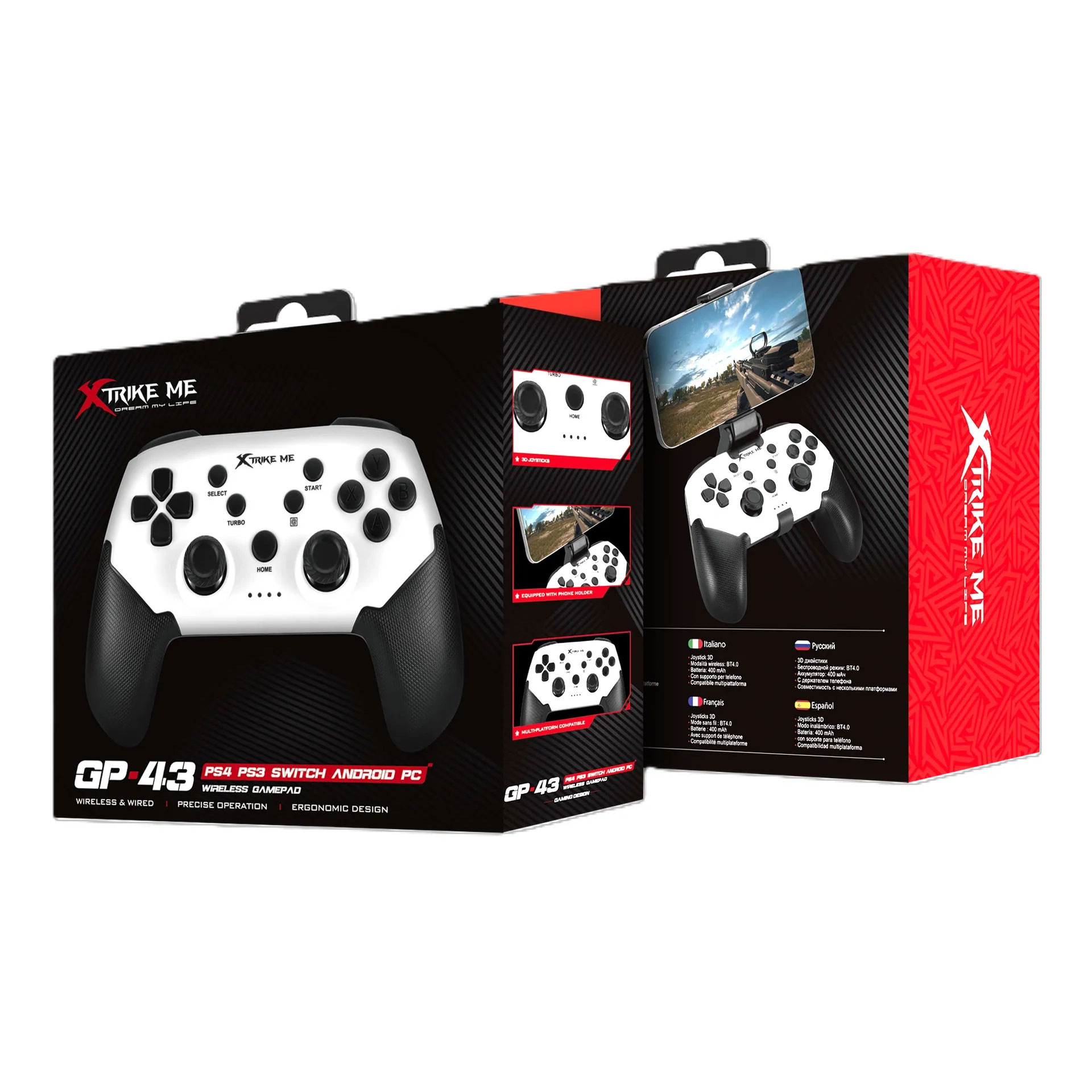 XTrike Me GP-43 Wireless Gamepad With Holder - Image 2