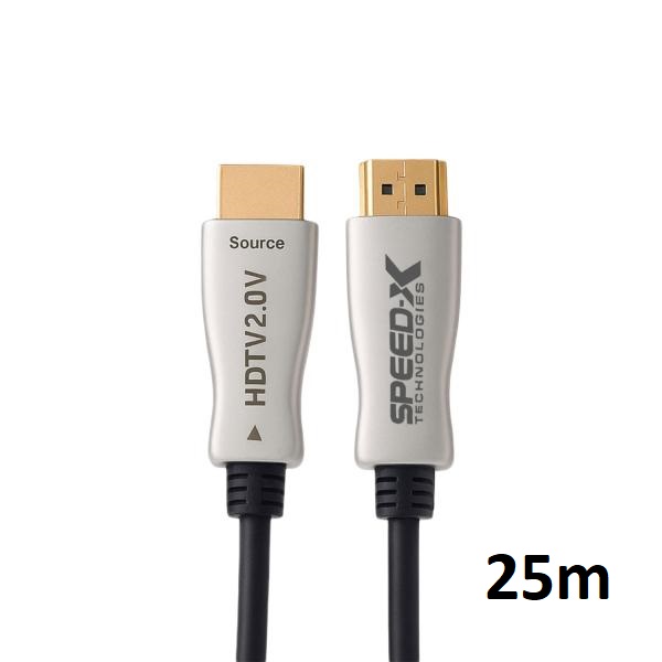 Speed-x 25m Fiber Hdmi Cable 2.0/2.1 Aoc(active Optical Cable) 30awg Copper Support 4k 8k Uhd (full Length)