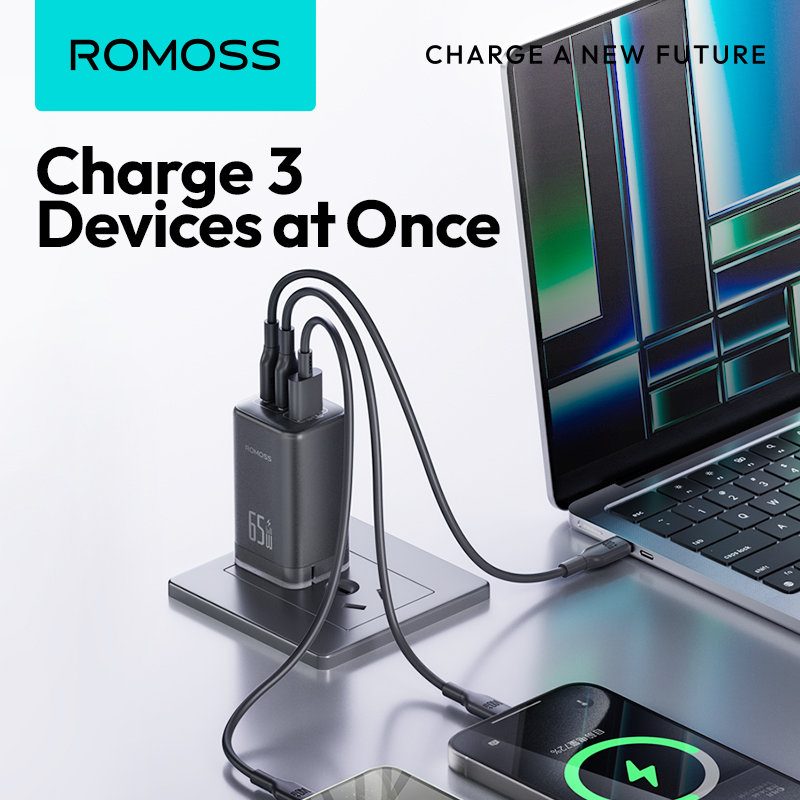 Romoss Ac65mc Eu 65w Gan Pro Laptop And Mobile Fast Carger - Image 2