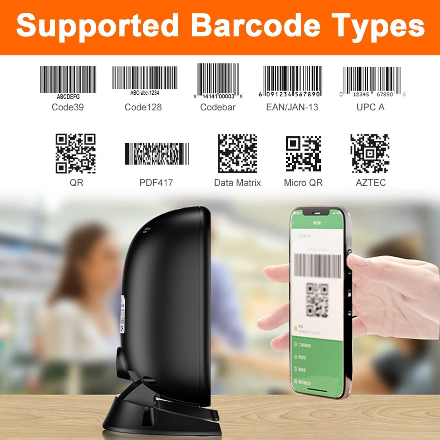 Speed-x Sx-bs9650 2d Desktop Barcode Scanner - Image 2
