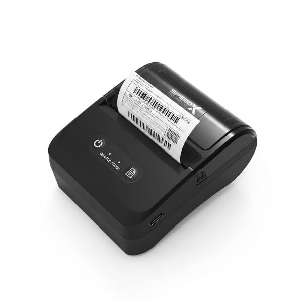 Speed-x Sp-l605bt Portable Bluetooth Thermal Label Printer 80mm