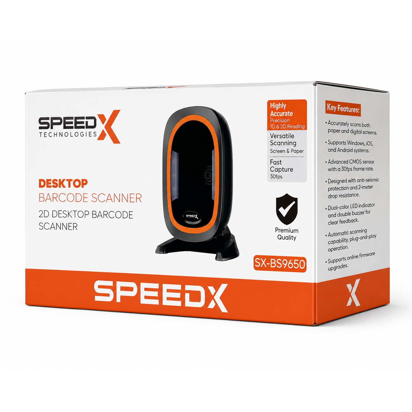 Speed-x Sx-bs9650 2d Desktop Barcode Scanner - Image 3